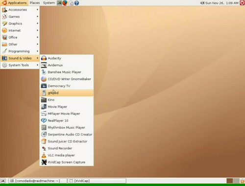 Bild av hur Ubuntu 9.10 beta ser ut